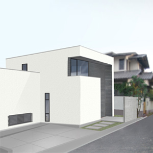 急傾斜敷地に建つスキップフロア混構造住宅の計画
